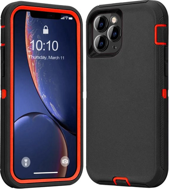 3 in 1 Heavy Duty Armor stoßfeste und staubdichte Schutzhülle für iPhone in Schwarz - Bild 1