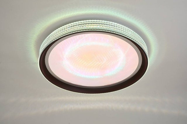 Pocoline Deckenleuchte Aliyah LED Modern Weiß Braun Metall Durchmesser: 48,5 cm - Bild 1