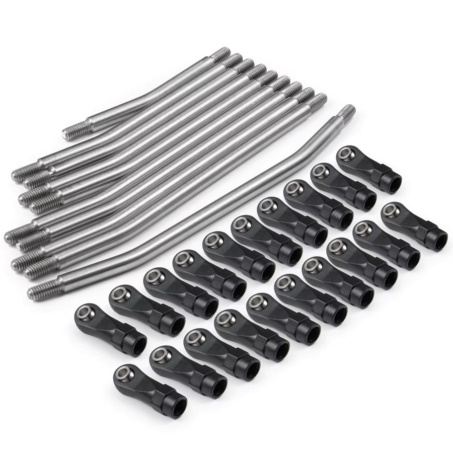 YEAHRUN Edelstahl-Lenkgestänge-Set für Axial SCX10 II, Zubehör, Metall - Bild 2
