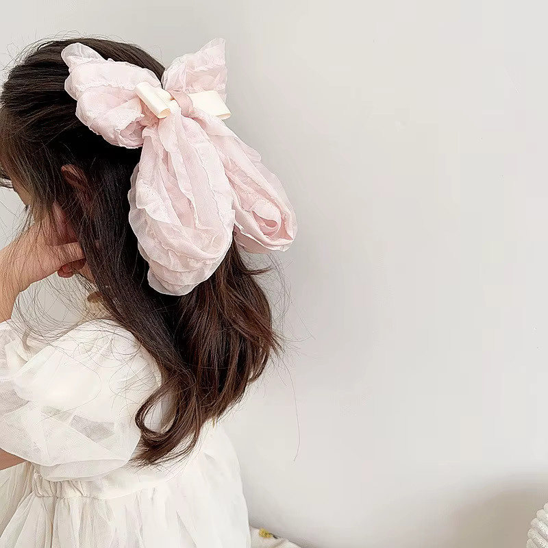 Jorge Amado Haar Clips Set, Rosa Chiffon, Kinder Mädchen - Bild 2