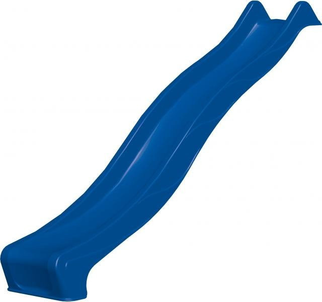 Intergard Spielgerät mit Wellenrutsche aus Holz und blauem HDPE-Kunststoff, Höhe: 240 cm - Bild 1