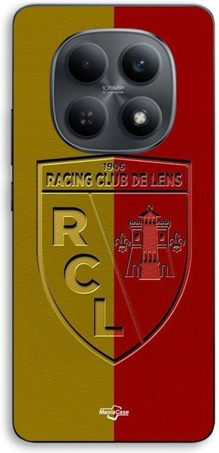 Maniacase Handyhülle für Xiaomi Redmi Note 15 5G in Schwarz mit gelbem und rotem RCL LENS Logo - Bild 1