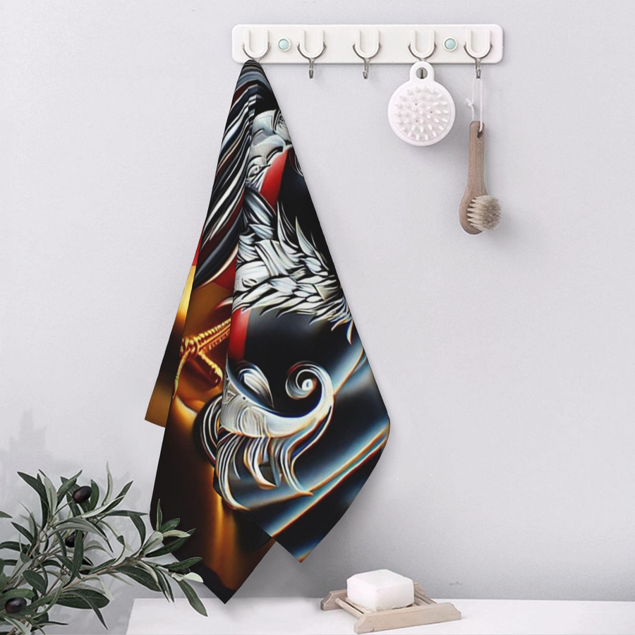 Saugfähiges Baumwollhandtuch Deutsches Kaiserreich Adlerflagge von Ka Chen Muda, Farbe: Weiß, B: 40 cm, H: 60 cm - Bild 5