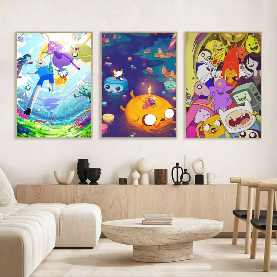Anime A-Adventures Cartoon Time Wandposter als selbstklebender Wandaufkleber, Mehrfarbig, Rechteckig - Bild 3