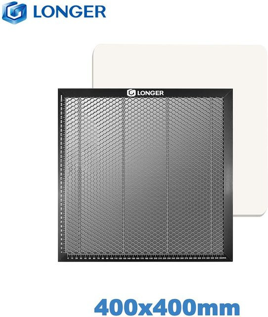 LONGER Wabenplatte aus Vollmetall-Stahl für Laser-Graviergeräte, B/T/H: 44,0 x 44,0 x 2,2 cm - Bild 1