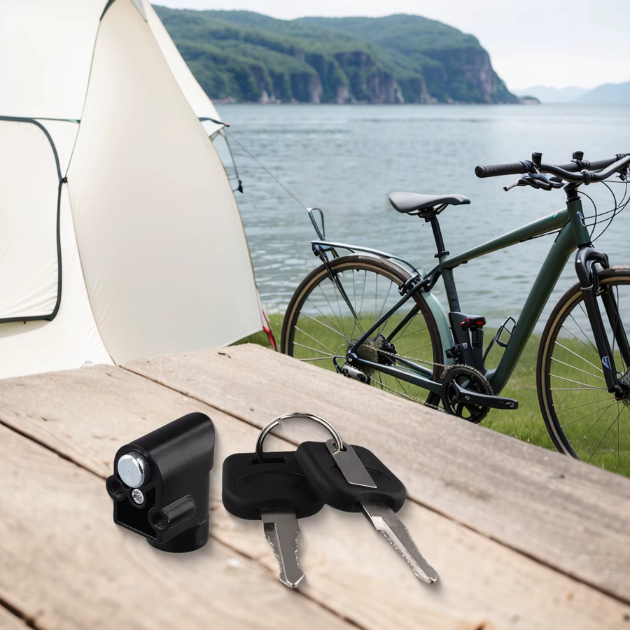 SPORTARC Elektrisches Fahrrad-Batterie-Stromschloss Power-Lock mit Schlüssel für Hailong 1 Batteriegehäuse, Schwarz - Bild 4