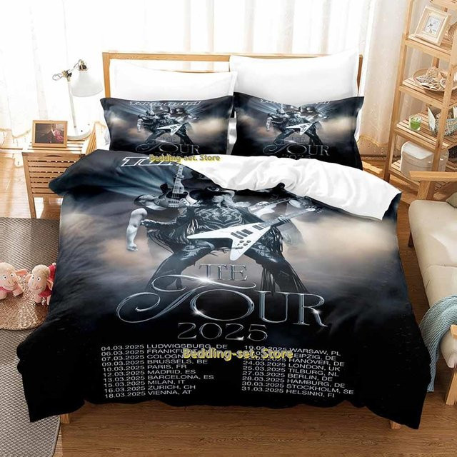 Gu Tao Tokio Hotel Bettwäsche Set mit 3D-Druck, Schwarz, B/H: 240 x 220 cm - Bild 1