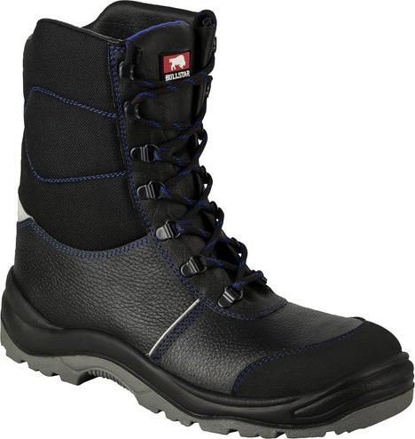 BULLSTAR Sicherheitsstiefel S1P aus Rindsleder in Schwarz, Größe 46 - Bild 1