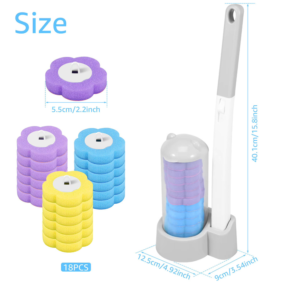 Willstar Einweg-Toilettenbürsten-Set zur Wandmontage mit Nachfüllungen für dein Badezimmer - Bild 4