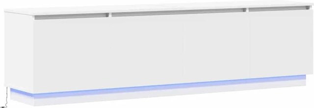vidaXL LED-TV-Schrank in Weiß mit integrierter Beleuchtung, Breite: 180 cm, Tiefe: 38 cm, Höhe: 49 cm - Bild 1