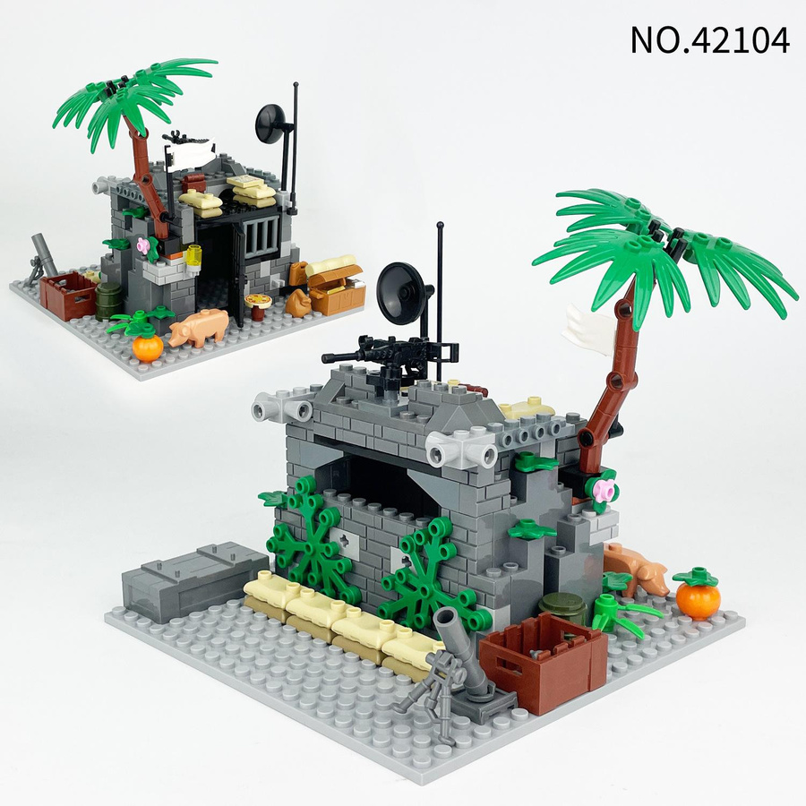 Linyi toy Dschungel Armeestil Militärbunker Bausteine Sammlerset - Bild 2