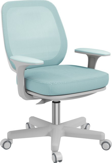 Vinsetto Ergonomischer Bürostuhl in Grün mit Drehfunktion und Armlehnen aus Polyester - Bild 1