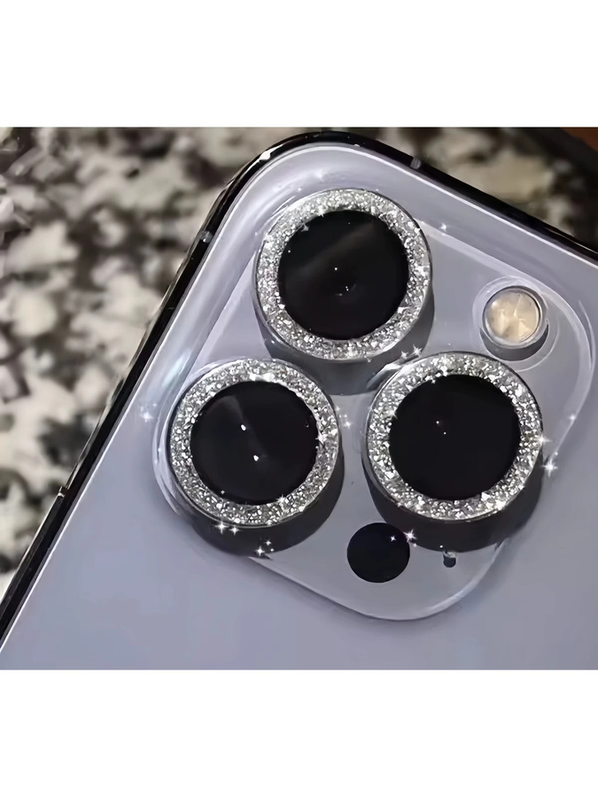 2-3 Stück Metall Ring Kameraschutz Glas für iPhone 16 Pro, 12 Pro, 13 Pro Max und 15 Pro Max in Blau - Bild 4