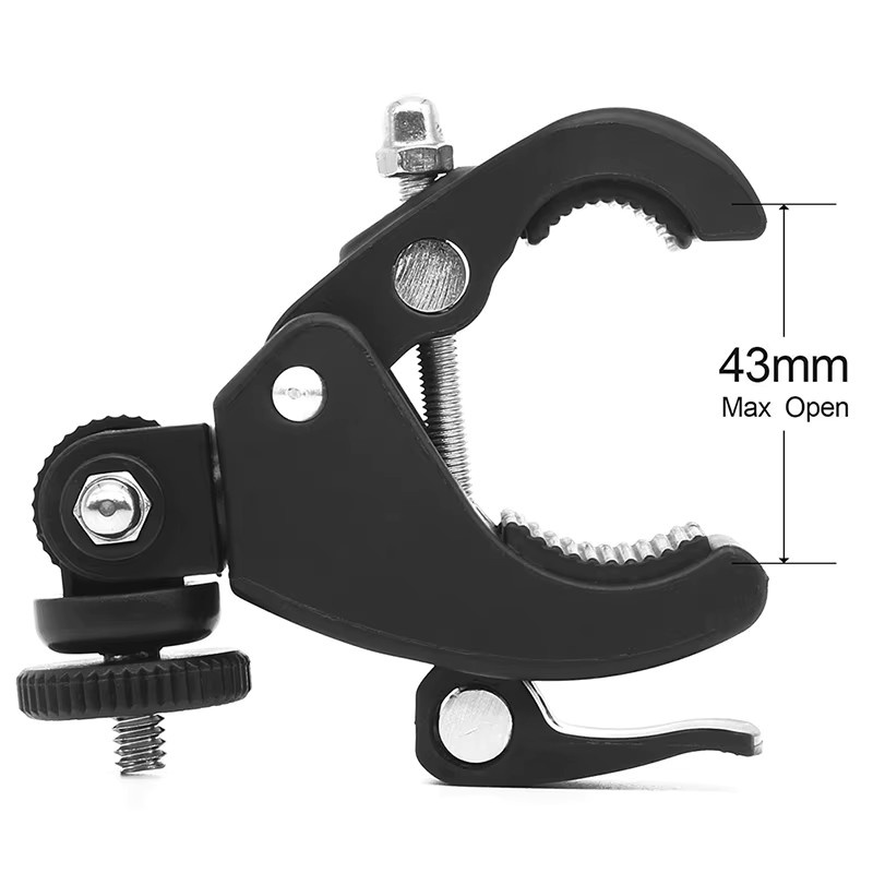 GoPro 360-Grad-Lenkerklemme mit 1/4-Zoll-Schraubadapter in Schwarz für Fahrrad und Outdoor-Aufnahmen - Bild 3