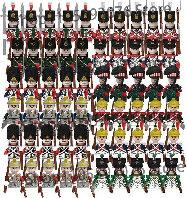 Napoleonische Kriege Militär Soldaten Bausteine, 5/6-teiliges Set - Bild 1
