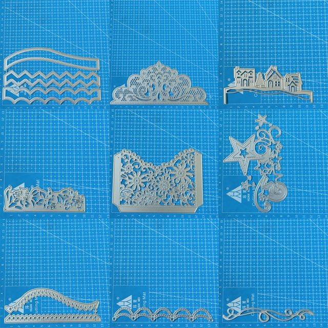 Metall Stanzschablone Haus Form für Scrapbooking und Bastelarbeiten in Silber - Bild 1
