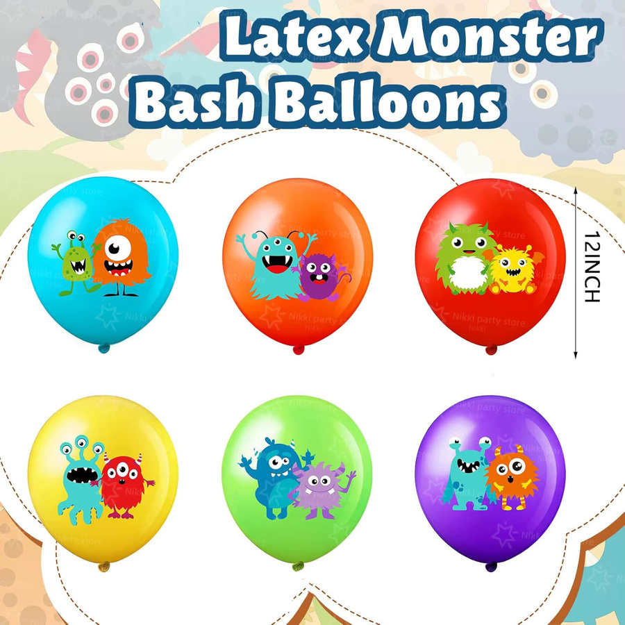 TAKARA TOMY Monster-Luftballons, 6 Stile, Dekorative Geburtstagsparty-Luftballons - Bild 5