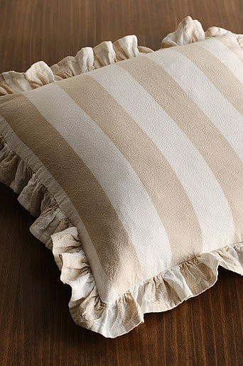 Jotex Kissenbezug ISLA gestreift in Beige aus Baumwolle, B/H: 50 x 50 cm - Bild 1