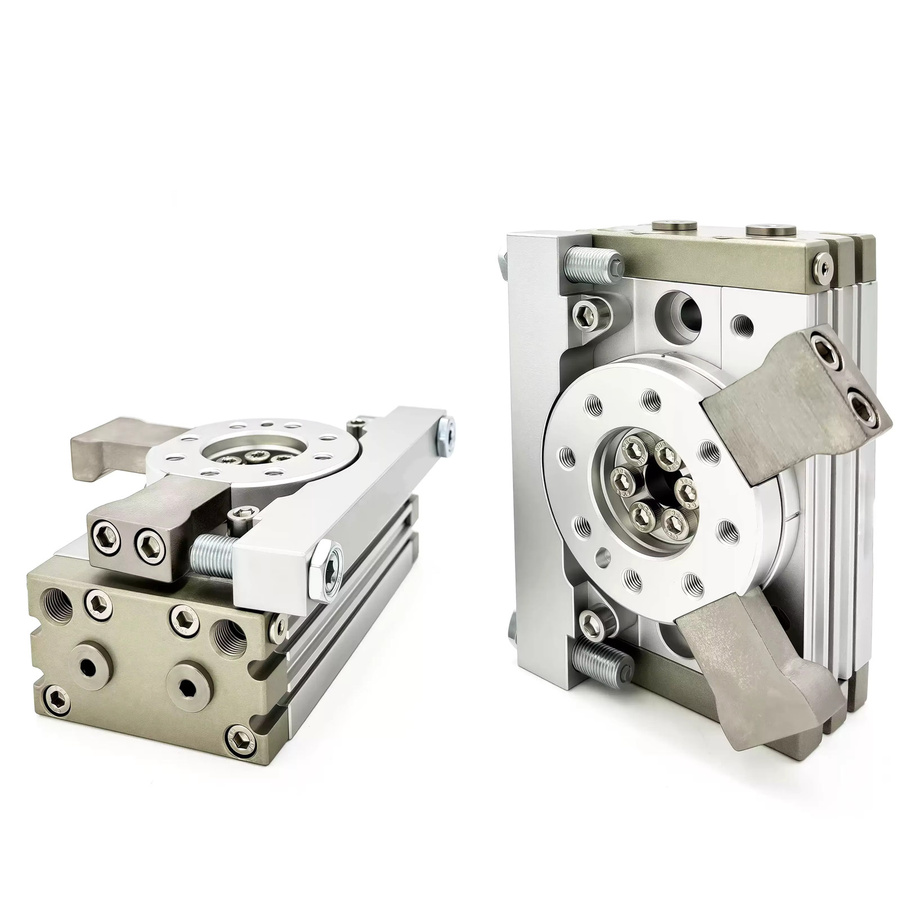 SMC Drehtisch mit Zahnstangengetriebe und pneumatischem Zylinder in Silber MSQB-Serie - Bild 2