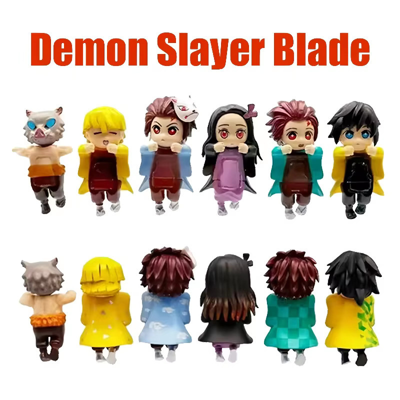 Bandai Demon Slayer Blind Box Set, Anime Cartoon Puppe, Bunt / Mehrfarbig - Bild 3