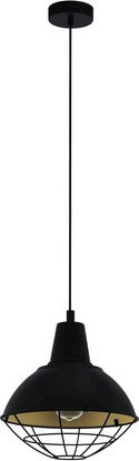 Eglo Hängeleuchte CANNINGTON aus Stahl in Schwarz und Goldfarben, E27, Höhe: 150 cm, Durchmesser: 30,5 cm - Bild 1