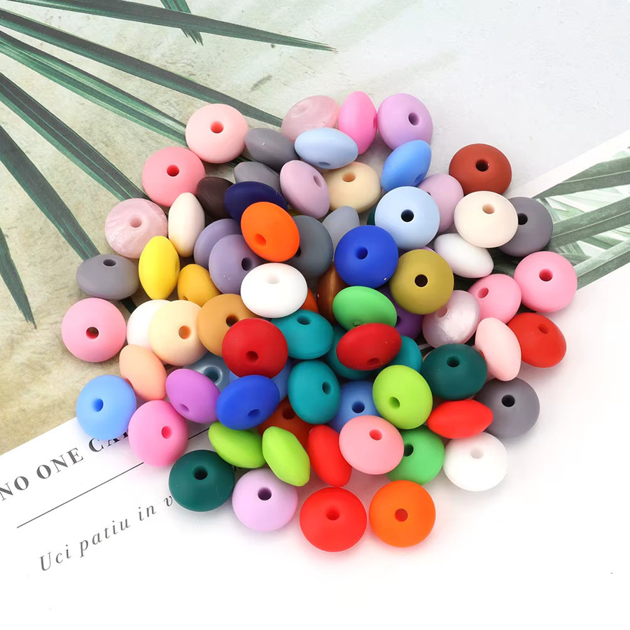 lingsai Abacus-Perlen, Silikon, 12 mm, mehrfarbig, Unisex - Bild 2