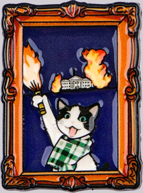 Ramulus Brosche Katze, Emaille, Unisex - Bild 1