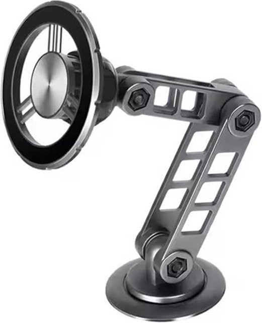 Faltbare Auto-Magnethalterung aus Aluminiumlegierung in Schwarz, 360 Grad drehbar mit superstarkem Magneten - Bild 1