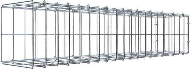 Gabiona C-Ring Anbaukorb Typ 2, silbergrau, Maschenweite 5 x 10 cm, B/T/H: 20 x 100 x 20 cm - Bild 1