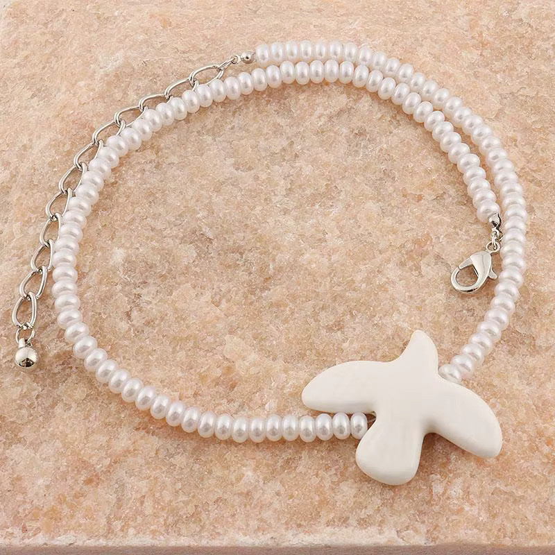 mimiyagu Choker Halskette, Perle, Weiß, Damen - Bild 3
