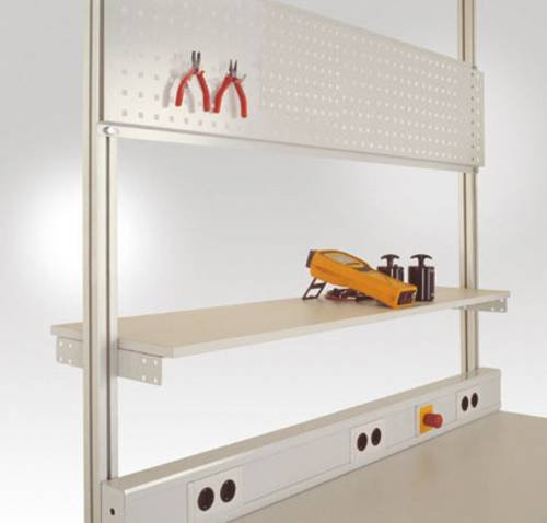 Manuflex LZ8262.7035 ESD-Gerätebrücke für UNIVERSAL Arbeitstische mit 1500 mm Tischbreite, B/T/H: 133,8 x 35,0 x 2,5 cm - Bild 1