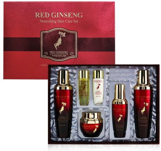 3W CLINIC Geschenkset mit 4 Hautpflegeprodukten, Ginseng, Trockene Haut - Bild 1
