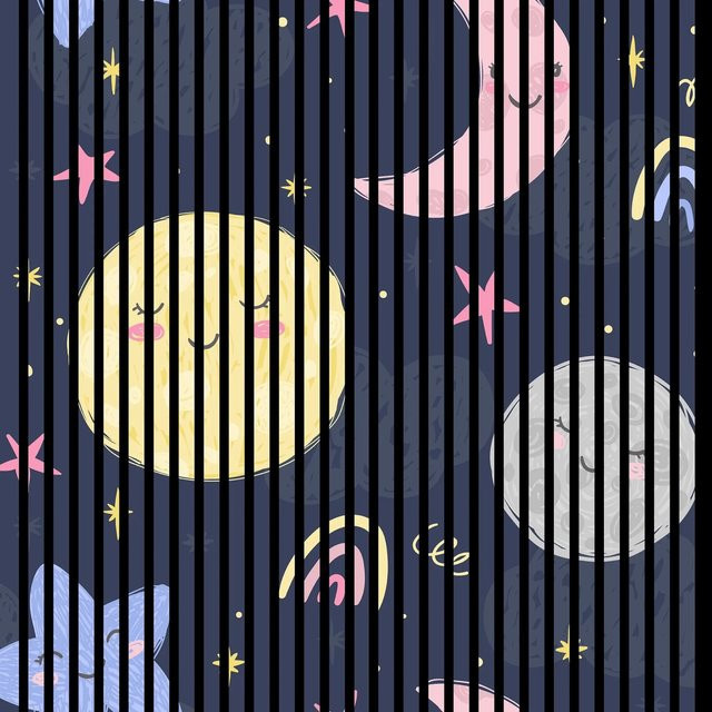 FN Acustico Akustikplatte Luna 1 in Bunt mit modernem Design aus PET und MDF, B/H/T: 113,3 x 199,5 x 1,9 cm - Bild 1