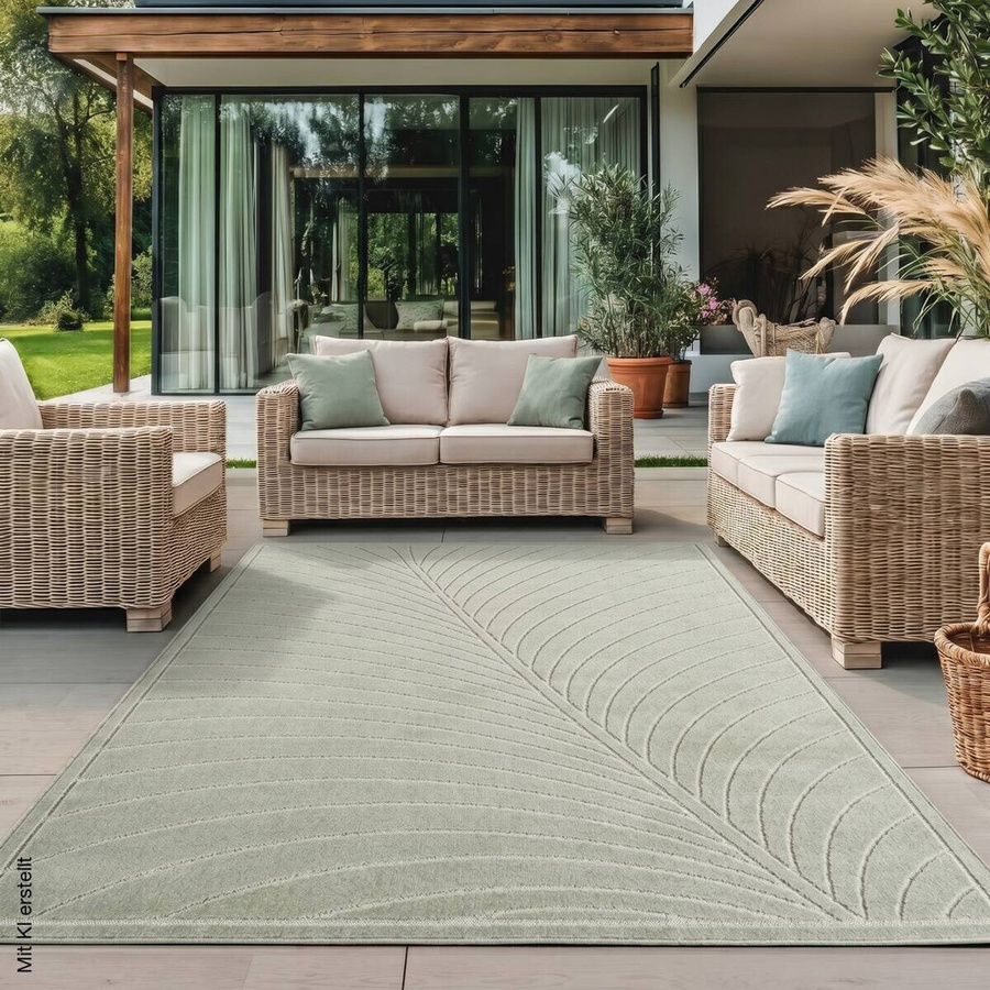 Ayyildiz Flachwebteppich NOVA in Grün, abstraktes Design, B/L: 120 x 170 cm - Bild 2