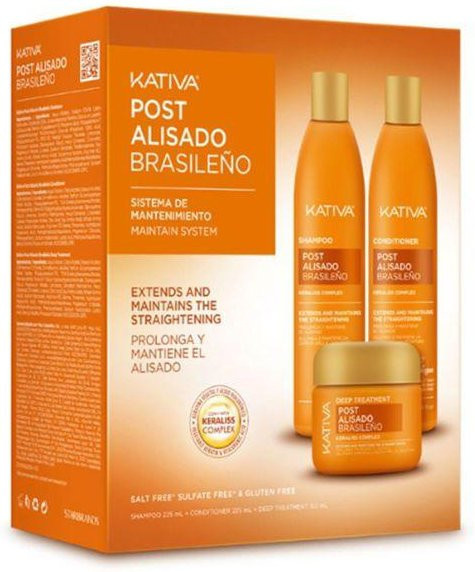 Kativa Professional Brasilianische Glättung Set, 3 Stk, Hyaluronsäure, Keratin - Bild 1