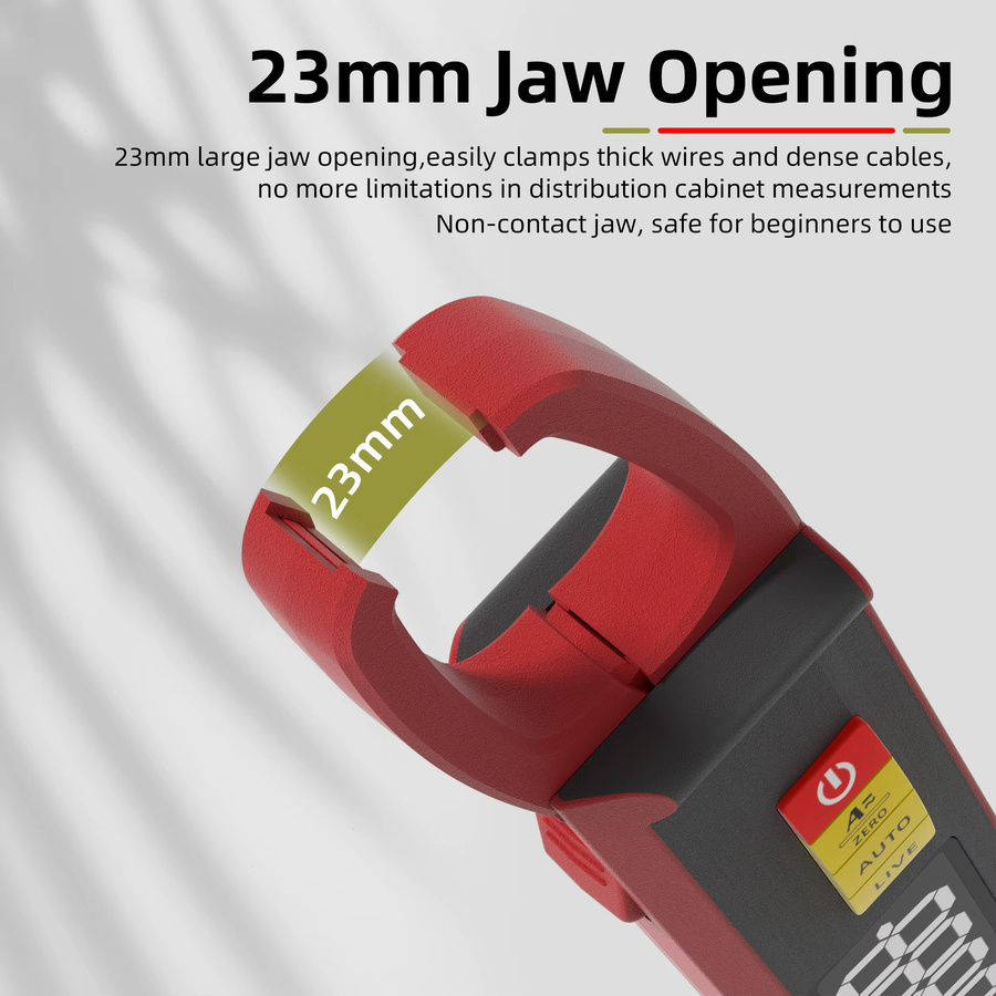 BSIDE UX2 Digitales Zangenmessgerät True RMS Amperemeter für DC/AC Strom mit Temperaturtester in Rot - Bild 7