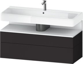 Duravit Waschtischunterschrank Qatego in Weiß Matt mit 1 Schrank und 1 Auszug, B/T/H: 119 x 47 x 59 cm - Bild 1
