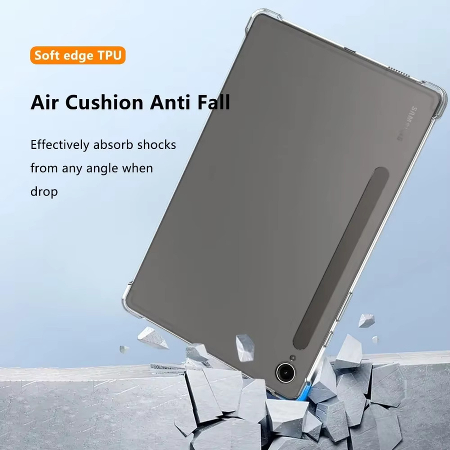 ZNOVAY Silikonhülle für Samsung Galaxy Tab S9 FE 10.9 2023, transparente TPU-Schutzhülle mit Airbag-Funktion - Bild 3