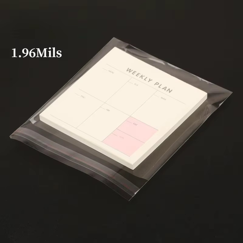 200 Stück selbstklebende transparente OPP-Beutel aus Kunststoff zum wiederverschließbaren Verpacken von Geschenken, Dokumenten und Schmuck - Bild 4