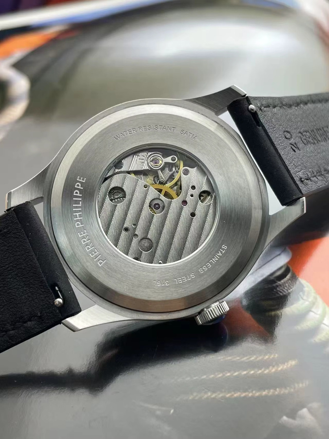 PIERRE PHILIPPE Armbanduhr, Handaufzug, Blau, Edelstahl, 38 mm, Herren - Bild 2