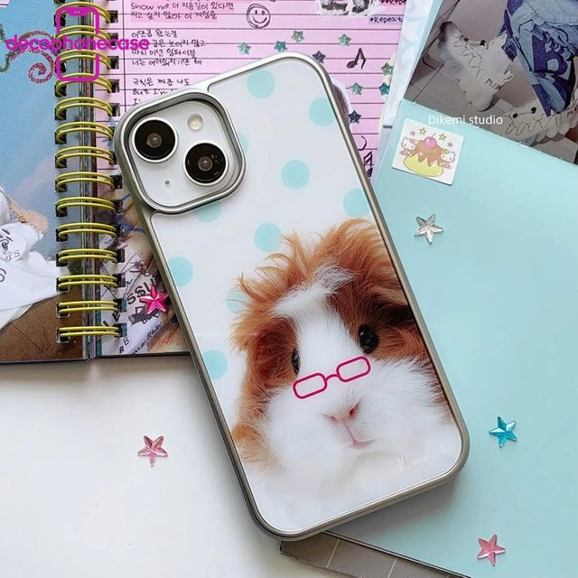 DecoPhone Handyhülle mit Meerschweinchen-Motiv und Tropfkleber-Design für iPhone, Mehrfarbig - Bild 1