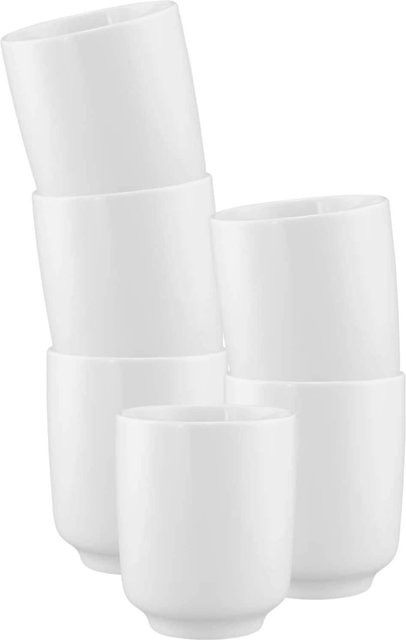 Seltmann Weiden Kaffeebecher Sento Home ohne Henkel, Weiß, 6er Set, 400 ml pro Becher - Bild 1
