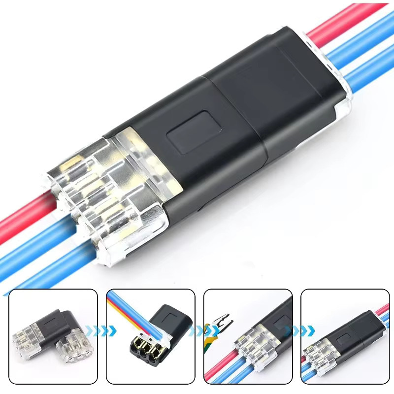 100 Stück JORPETS Elektrische Kabelverbinder Transparent, Schnellverbinder ohne Abisolieren für Doppelleitungs-Kabelverbindungen und Automobil-Anschlussklemmenstecker - Bild 3