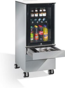 C+P Kühlschrank-Caddy Asisto für Besteck und Geschirr, Weißaluminium, H: 115,0 cm, B: 50,0 cm, T: 60,0 cm - Bild 1