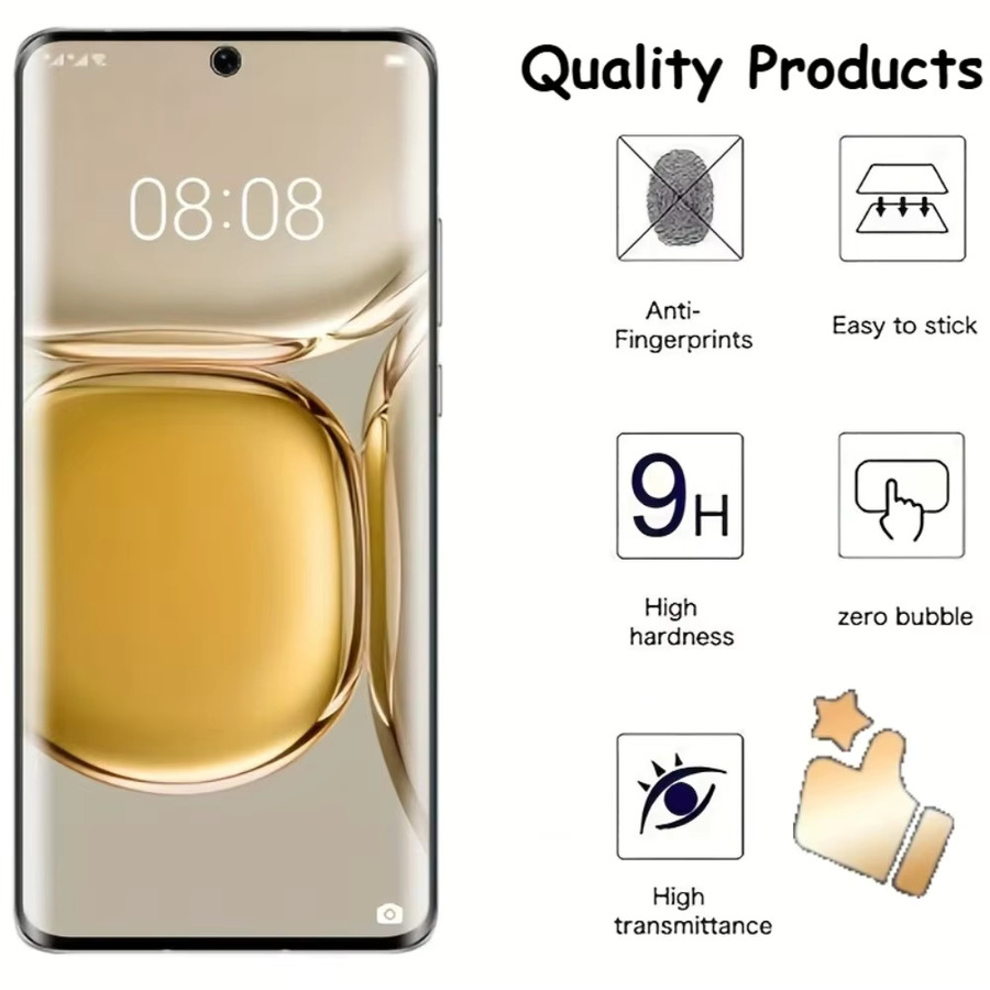3er-Set Vollflächige Displayschutzfolien für Huawei P20 P30 P40 P50 P60 Pro, Transparent, HD Film - Bild 2