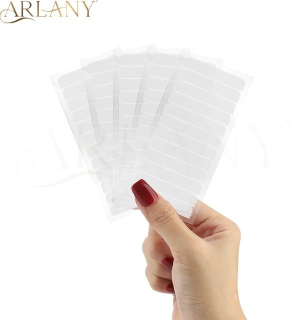 ARLANY Einseitiges Klebeband für Tape-In-Extensions, 120 Tabs, 4 cm x 0,8 cm - Bild 1