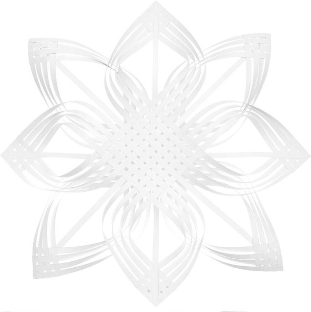 Rico Design Paper Poetry Web-Stern Weihnachtsdekoration in Weiß, 270 g/m2 - Bild 1