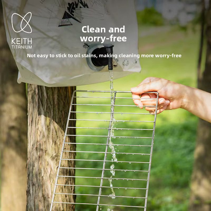 KEITH Grillnetz aus reinem Titan für Camping und Outdoor-Picknick - Bild 3