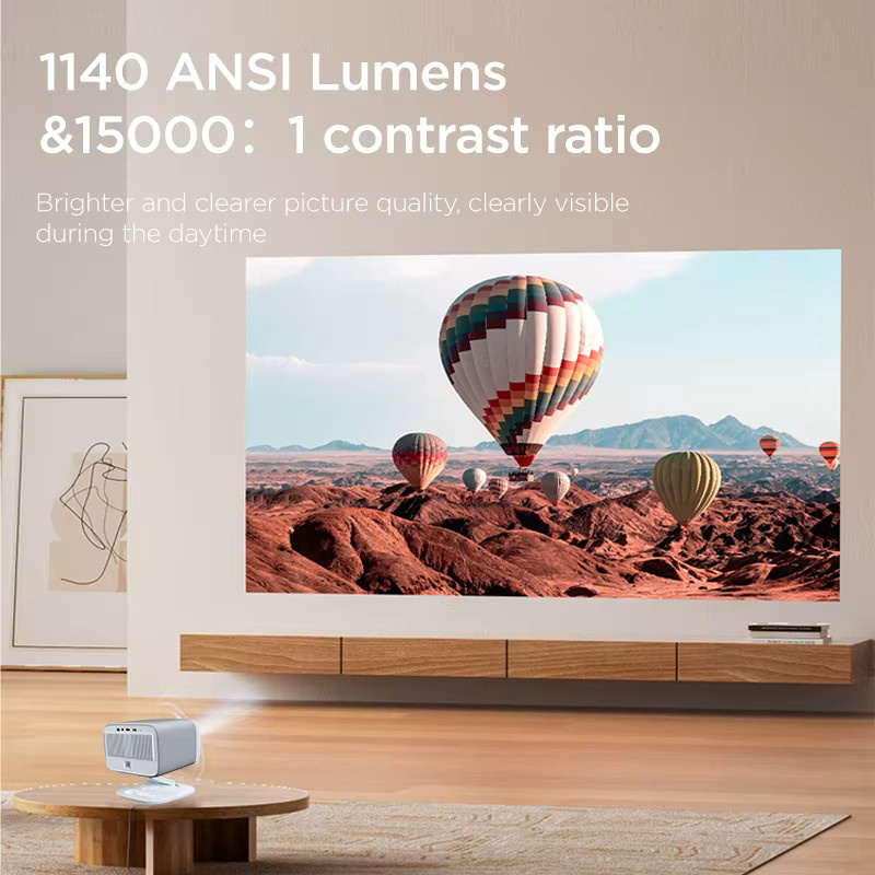 Lenovo 4K Ultra HD Laser Projektor mit Android, Wi-Fi 6 und Autofokus in Weiß - Bild 2