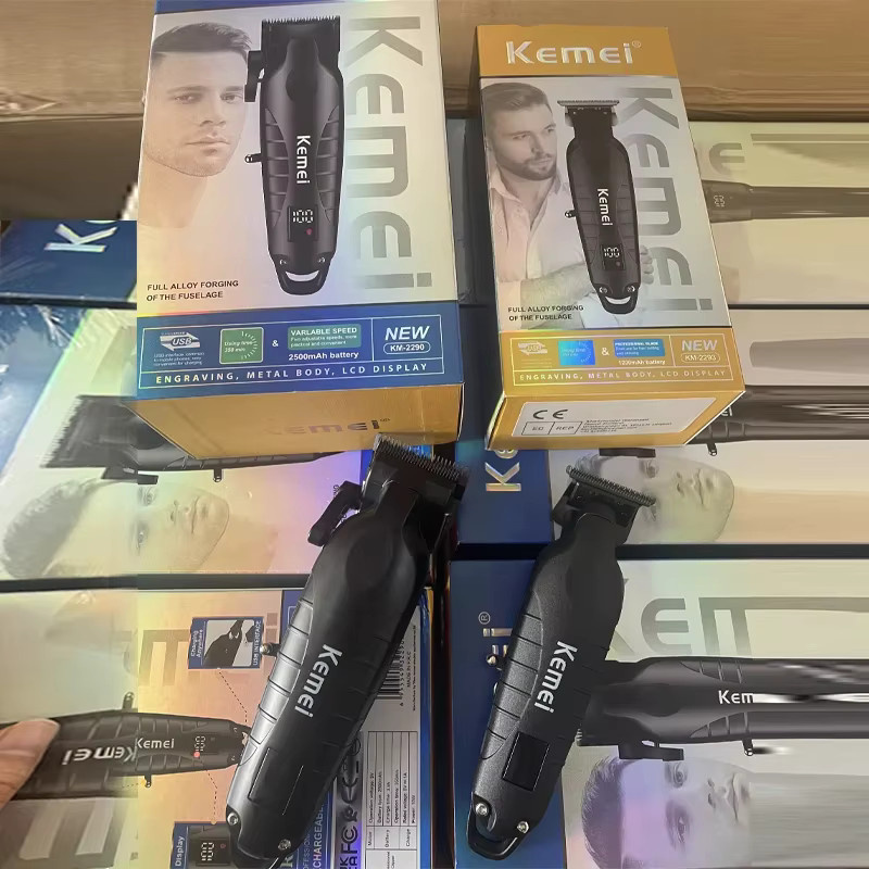 Kemei Akku-Haarschneider Set, Herren, Schwarz - Bild 4